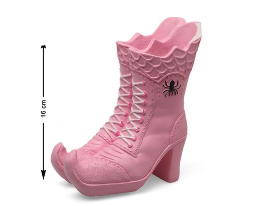 Botas De Bruja 16X16X10 Cm Resina Rosa