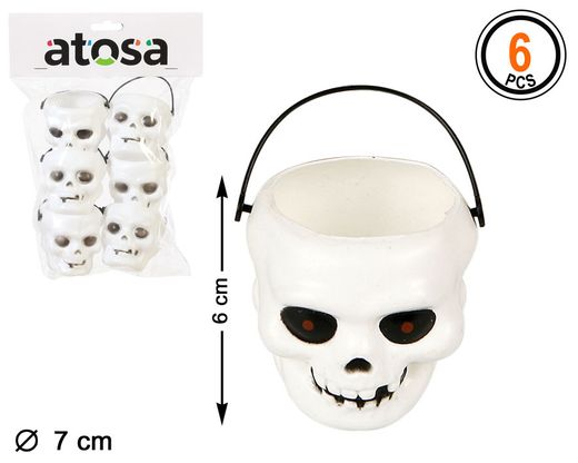 Cabeza Calavera 25X13Cm 6 U