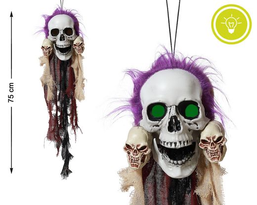 Cabeza Calavera 75Cm Luz