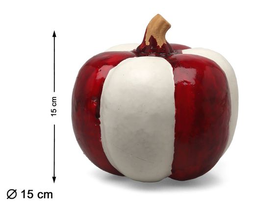 Calabaza 15X15Cm Rojo Y Blanco