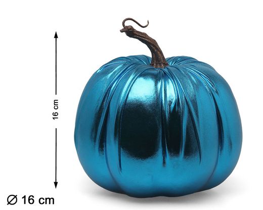 Calabaza 16X16Cm Metalizado Azul