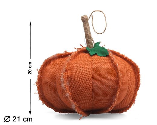 Calabaza Decorativa Otoño 21 X 20 Cm De Tela