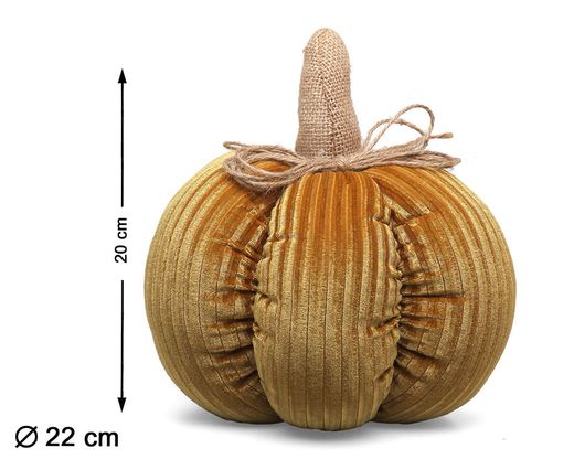 Calabaza Decorativa Otoño 22X20 Cm De Tela
