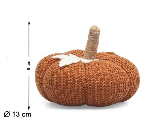 Calabaza Decorativa Otoño De Tela Marron 9 * 13 Cm