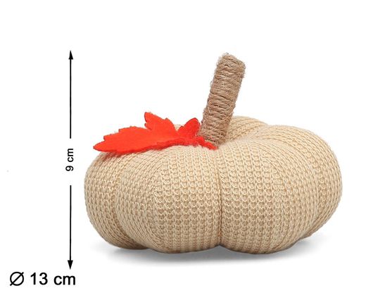 Calabaza Decorativa Otoño De Tela Marron 9 * 13 Cm