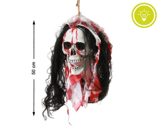 Calavera Colgante 50 Cm Luz