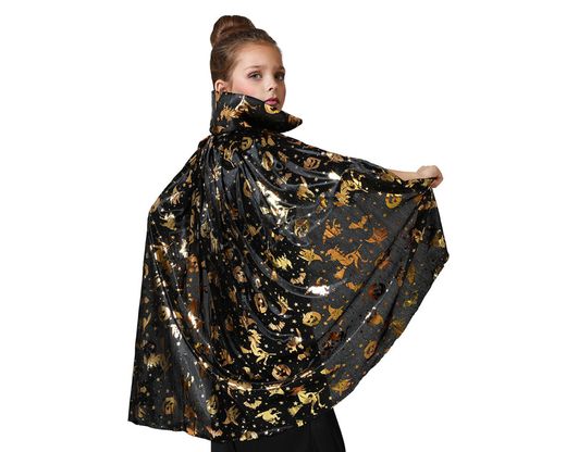 Capa 75Cm Halloween Negro