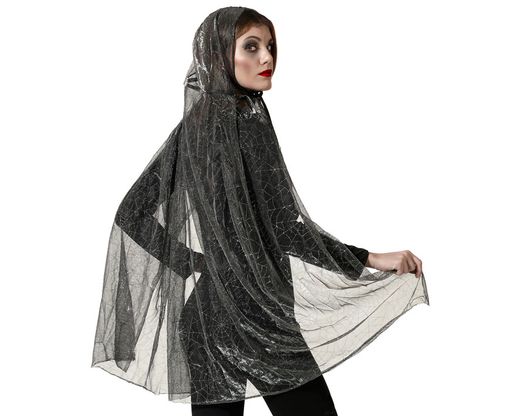 Capa Con Capucha 100Cm  Halloween Gris