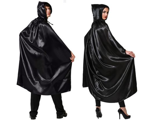 Capa Con Capucha 140Cm Satin Negro