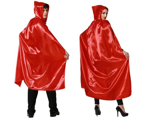 Capa Con Capucha 140Cm Satin Rojo