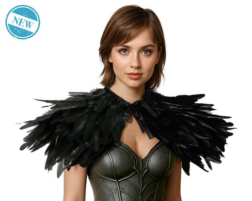 Capa De Plumas Negro 84152