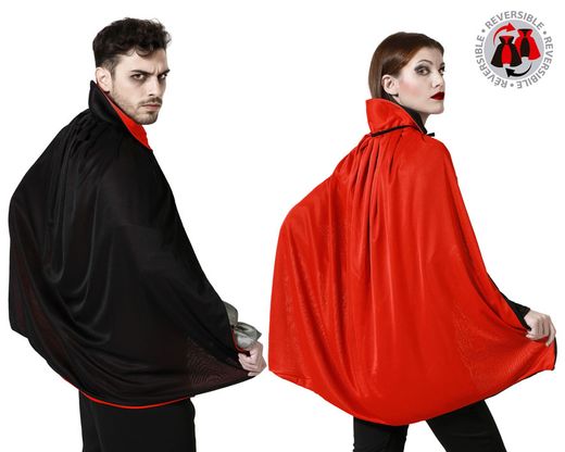 Sol/Capa Vampiro 80 Cm Reversible Rojo - Negro 78601