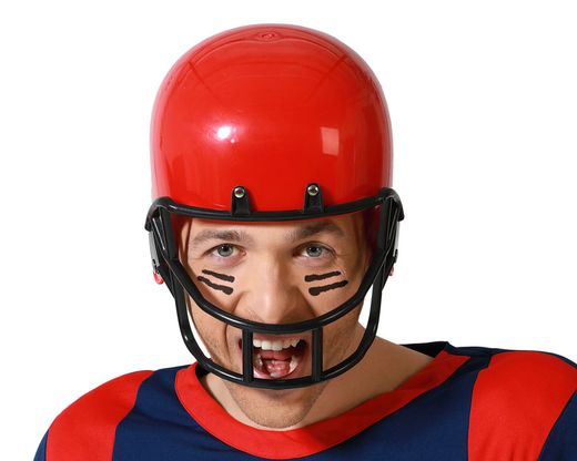 Casco Rugby Rígido Rojo 49315