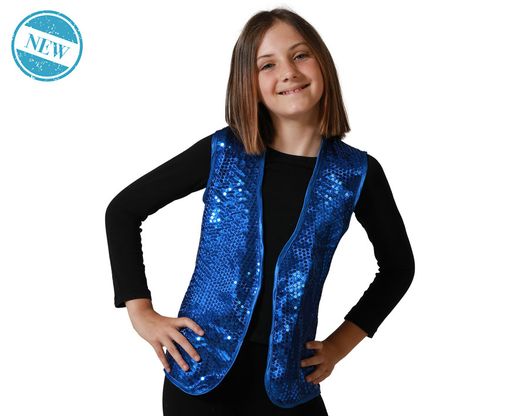 Chaleco Lentejuelas Azul Infantil 84134