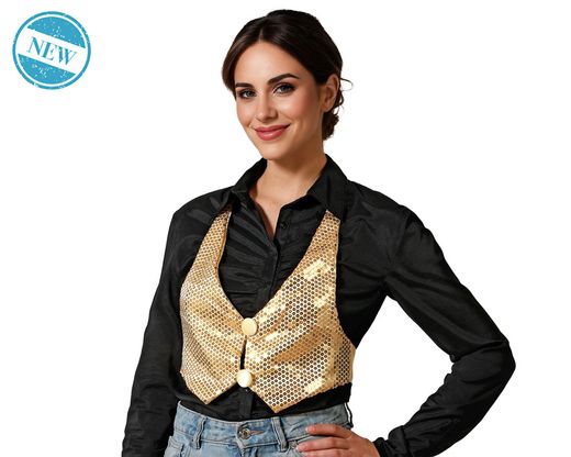 Chaleco Lentejuelas Dorado 83549