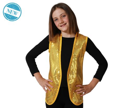 Chaleco Lentejuelas Dorado Infantil 83551