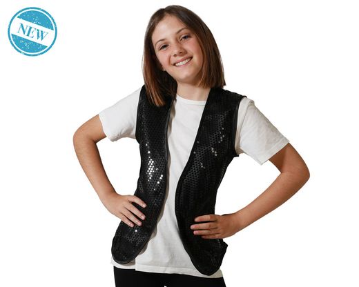 Chaleco Lentejuelas Negro Infantil 84136