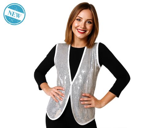 Chaleco Lentejuelas Plateado 83546