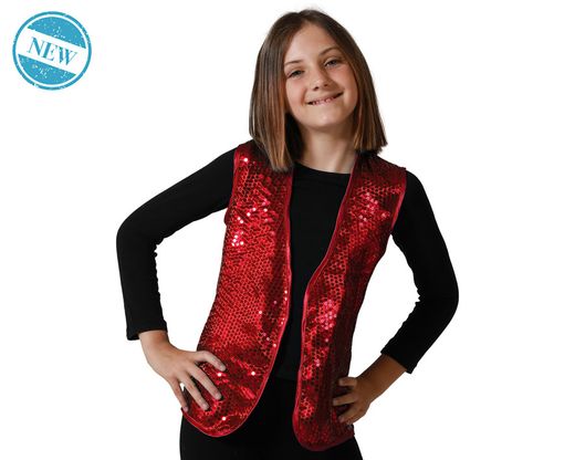 Chaleco Lentejuelas Rojo Infantil 84133