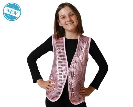 Chaleco Lentejuelas Rosa Infantil 84135
