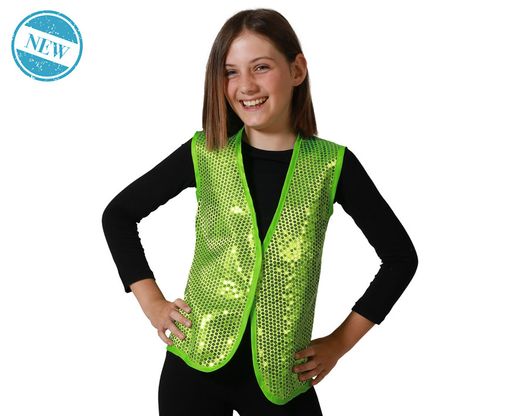 Chaleco Lentejuelas Verde Infantil 84132