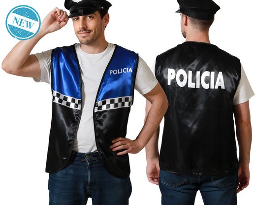 Chaleco Policia Azul Adulto 83752