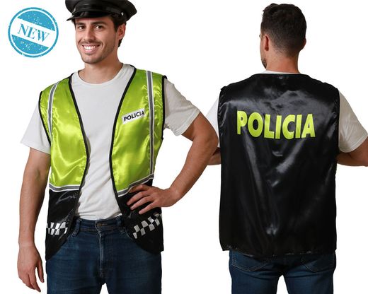 Chaleco Policia Fluorescente  Adulto 83754