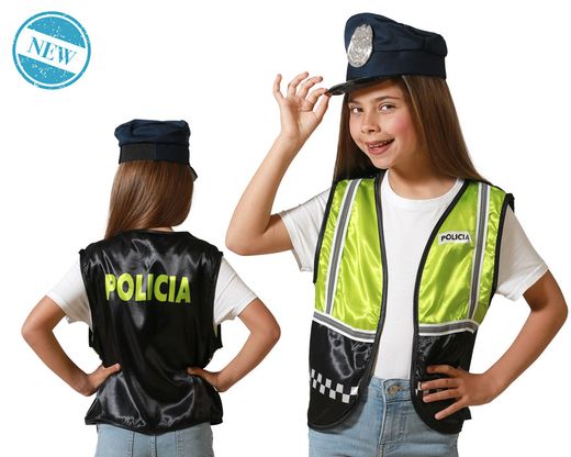 Chaleco Policia Fluorescente  Infantil 83755