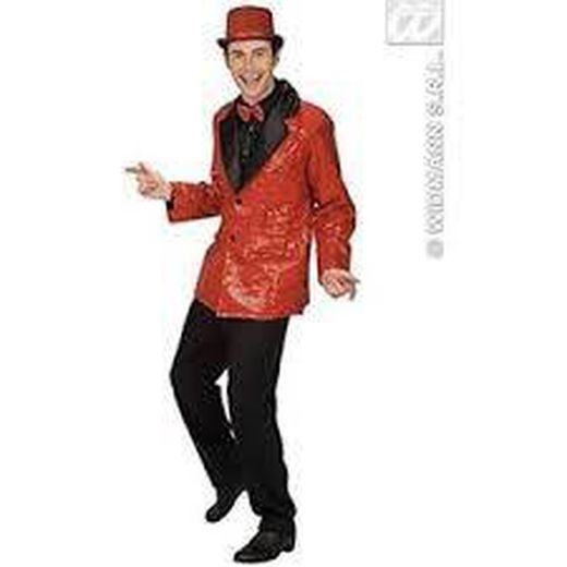 Rote Paillettenjacke