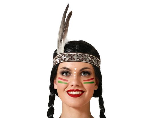 Cinta Para El Pelo Plumas Gris 80068