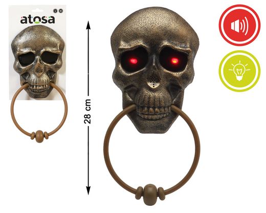 Colgante Puerta Halloween 28X14Cm Luz/Sonido