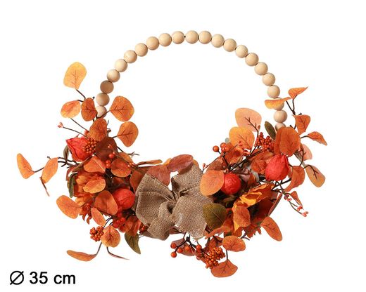 Colgante Puerta Halloween 35X35Cm Corona Otoño