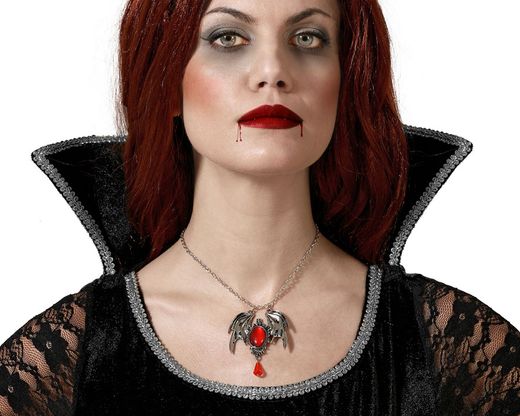 Collar Murcielago Plateado