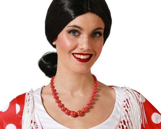 Collar Perlas Rojo 79924