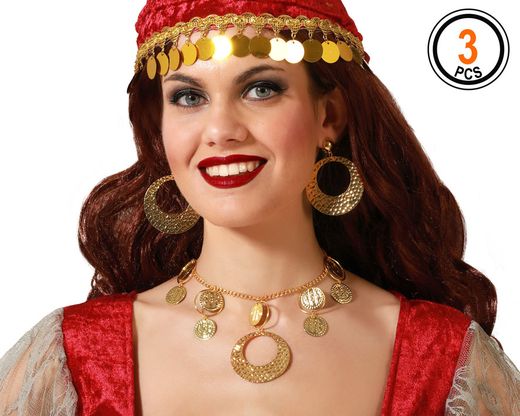 Collar Y Pendientes Dorado 80048