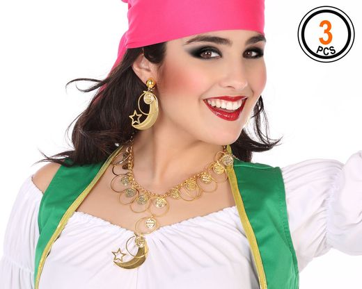 Collar Y Pendientes Monedas Doradas 58929