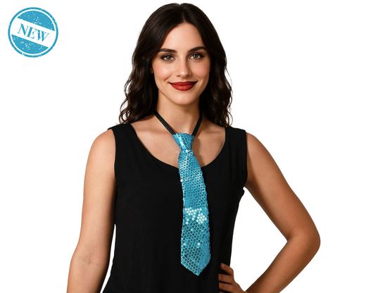 Corbata Lentejuelas Azul 83603