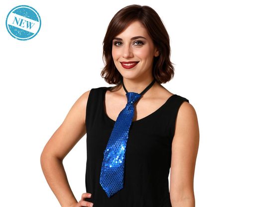 Corbata Lentejuelas Azul Marino 83602