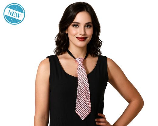 Corbata Lentejuelas Rosa 83604