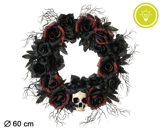 Corona 60 Cm Halloween Luz