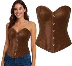 Corset Marron, Adulta, 42 - 44 (L)
