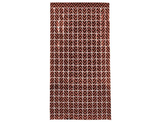Cortina Metalizada 200 X 100 Cm  Rayas Negro / Rosa 77718