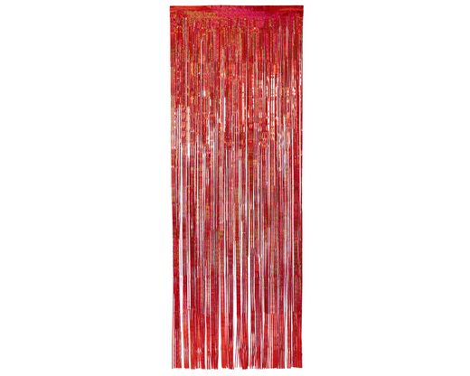 Cortina Metalizada 200 X 100 Cm  Rojo 77819