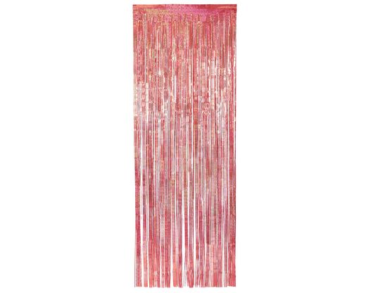 Cortina Metalizada 200 X 100 Cm  Rosa 77821
