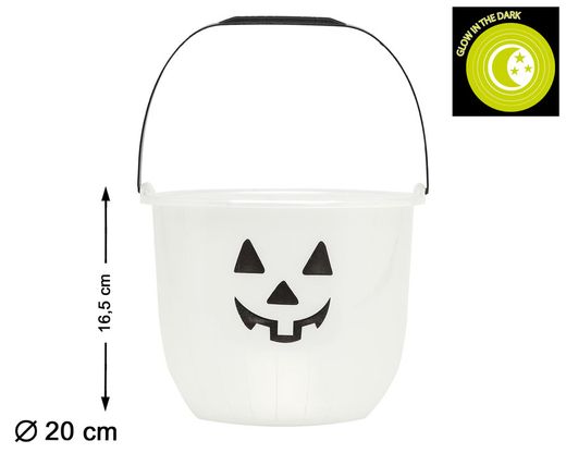Cubo Calabaza 20X17 Cm Glow In The Dark