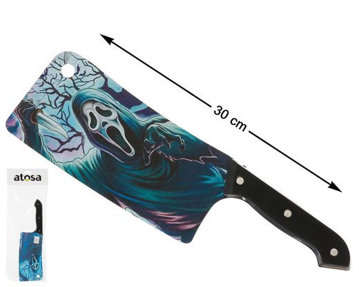Cuchillo 30 Cm Calavera Azul