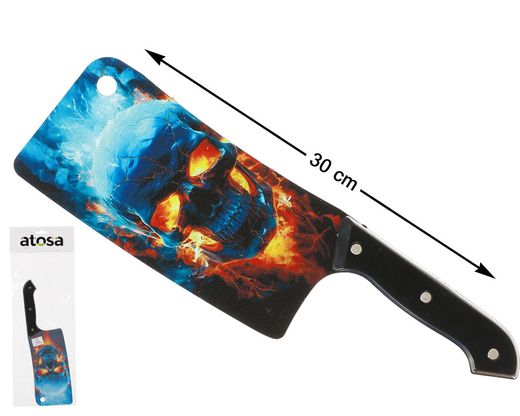 Cuchillo 30 Cm Calavera Azul