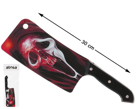 Cuchillo 30 Cm Calavera Rojo