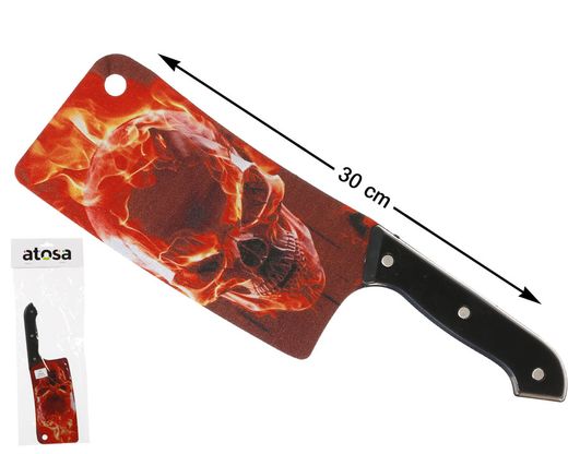 Cuchillo 30 Cm Calavera Rojo