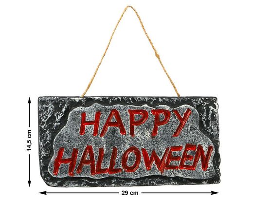 Deco. Happy Halloween 29X14.5X1.5 Cm